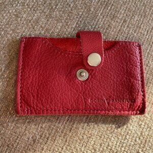 DORIN FRANKFURT Red leather wallet cardholder